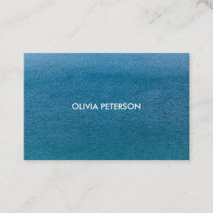 Carte de visite de style simple avec texture bleue