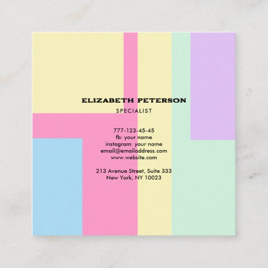 Carte de visite de style super (Dos)