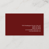 Carte de visite de style tendance Red Chic (Dos)