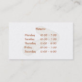 Carte de visite de styliste (Dos)