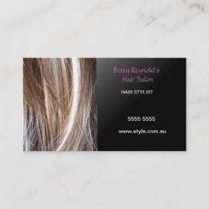 Carte de visite de styliste en coiffure