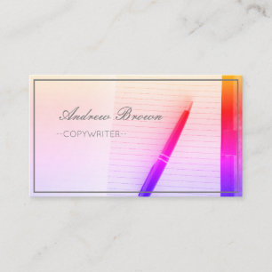 Carte de visite de stylo Carnet Copywriter
