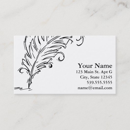 Carte de visite de stylo de cannette (Devant)