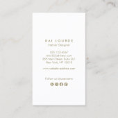 Carte de visite de succursale de Feuilles Blush Pi (Dos)