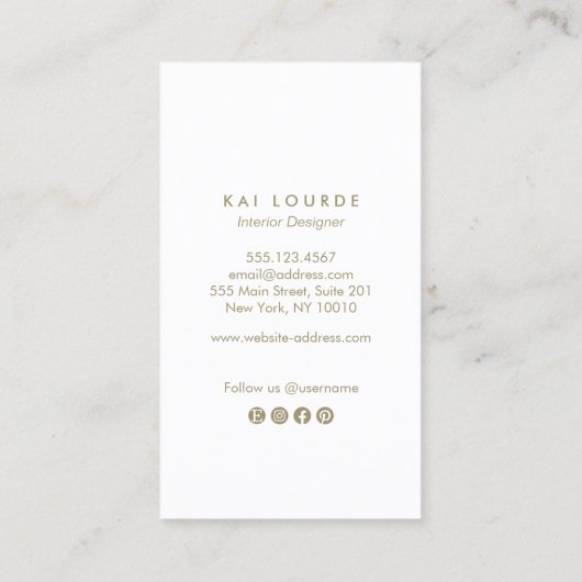 Carte de visite de succursale de Feuilles Blush Pi (Dos)