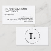 Carte de visite de superviseur à l'ancienne (Devant / Derrière)