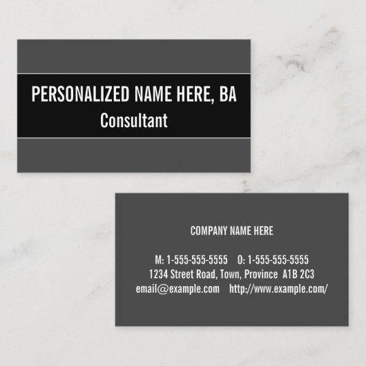 Carte de visite de superviseur moderne et contempo (Devant / Derrière)