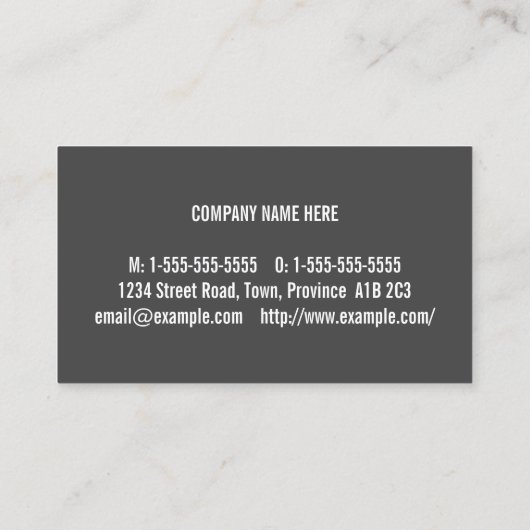 Carte de visite de superviseur moderne et contempo (Dos)