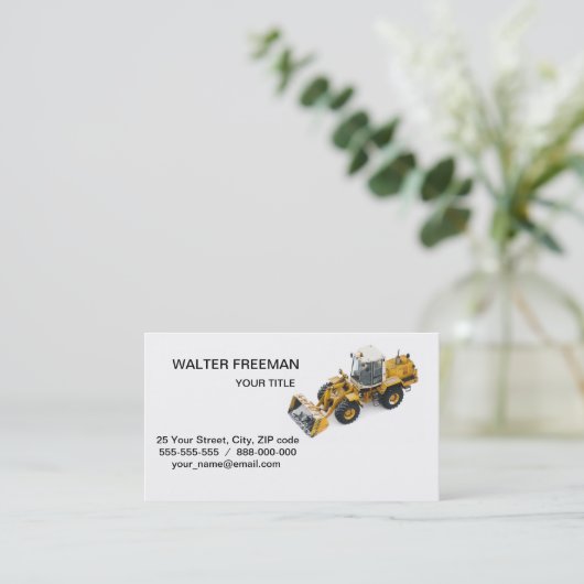 Carte de visite de suppression de la neige (Debout devant)