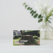 Carte de visite de suppression de souche d'arbores (Debout devant)