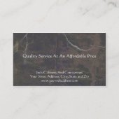 Carte de visite de suppression du comptoir d'armoi (Dos)