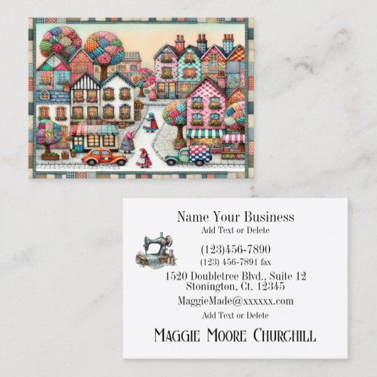 Carte de visite de surface inclinée (Devant / Derrière)