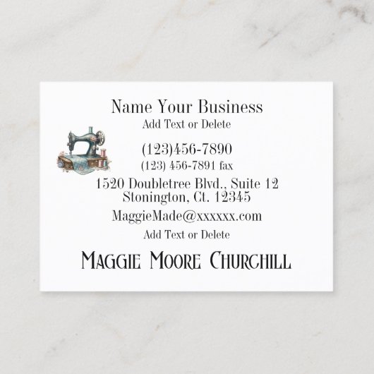 Carte de visite de surface inclinée (Dos)