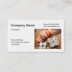 Carte de visite de sushi
