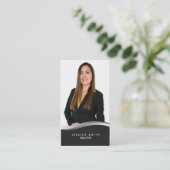 Carte de visite de swoosh en argent immobilier (Debout devant)