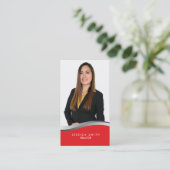 Carte de visite de swoosh en rouge et argent de l' (Debout devant)