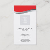 Carte de visite de swoosh en rouge et argent de l' (Dos)