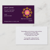 Carte de visite de symbole d'OM (Devant / Derrière)