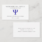 Carte de visite de symbole Psi (Devant / Derrière)