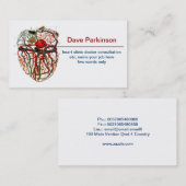 carte de visite de système de sang de coeur (Devant / Derrière)