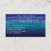 Carte de visite de systèmes audio de voiture (Dos)