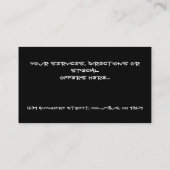 Carte de visite de T-shirt de Web de conception (Dos)