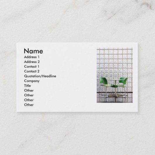 Carte de visite de table Café (Devant)