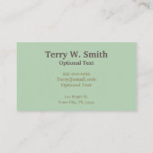 Carte de visite de table de rédaction (Dos)