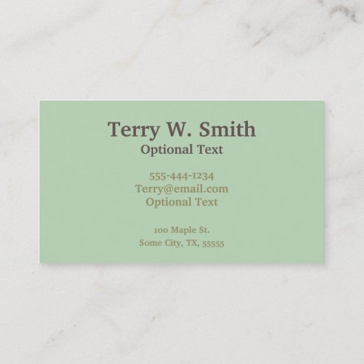 Carte de visite de table de rédaction (Dos)