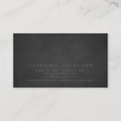 Carte de visite de tableau de bord rustique modern (Dos)