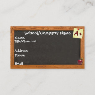 Carte de visite de tableau de professeur