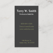 Carte de visite de tableau noir (Dos)