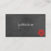 Carte de visite de tableau rouge sauvage Roses (Dos)
