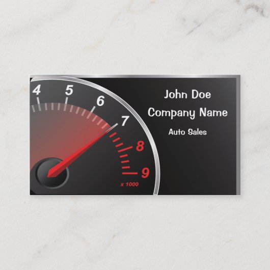 Carte de visite de tachymètre (Devant)