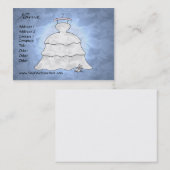 Carte de visite de taffetas de 3 rangées (Devant / Derrière)