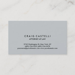 Carte de visite de taille standard gris d'arrière