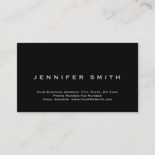 Carte de visite de taille standard simple simple