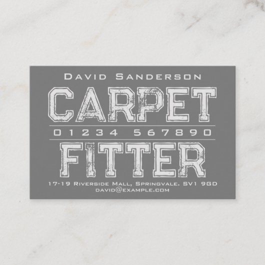 Carte de visite de tapis (Devant)