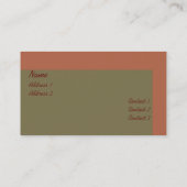 Carte de visite de tapis (Dos)