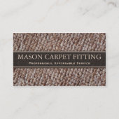 Carte de visite de tapis / Fitting (Devant)