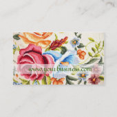 Carte de visite de tapisserie à l'aiguille (Dos)