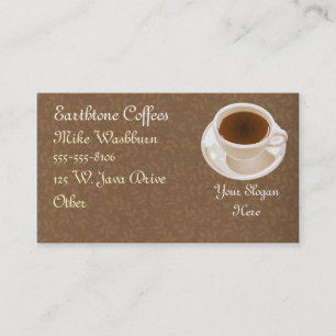 Carte de visite de tasse de café