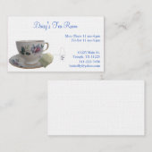 Carte de visite de tasse de thé (Devant / Derrière)
