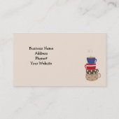 Carte de visite de tasses à café empilées (Dos)