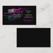 Carte de visite de tatouage cool (Devant / Derrière)