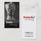 Carte De Visite De TATOUAGE d'ARTISTE encre simplement (Devant / Derrière)