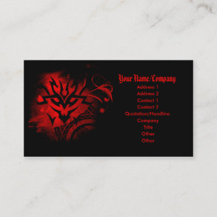 Carte de visite de tatouage rouge