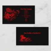 Carte de visite de tatouage rouge (Devant / Derrière)