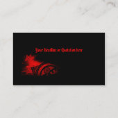 Carte de visite de tatouage rouge (Dos)