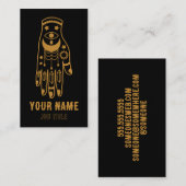 Carte de visite de tatouage Witchstal Moon & Stars (Devant / Derrière)